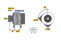 ALTERNATOR PG12.2. 0 123 320 018