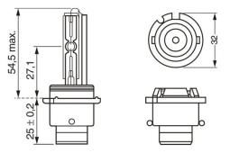 ŻARÓWKA D2R /XENON/ /BOSCH/ PG2.3. 1 987 302 903