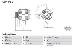 ALTERNATOR BOSCH 0 986 082 760          BX