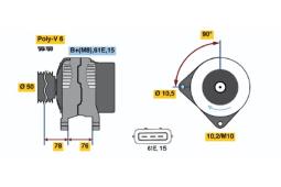 ALTERNATOR /BOSCH PROGRAM BX/ PG12.4. 0 986 039 720          BX
