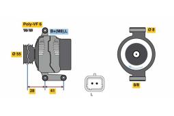 ALTERNATOR RENAULT SCENIC 1,6I 03,1999-04,2003 PG12.4 0 986 080 930       