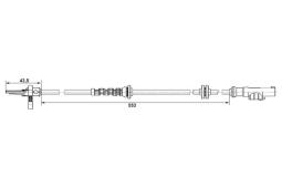 CZUJNIK ABS FIAT PUNTO GRANDE 1,3JTD 05-/TYŁ/ PG 1.7. 0 265 007 896
