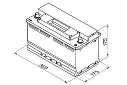 AKUMULATOR 88AH/740A P+ /353X175X175/ /BOSCH S3/ BOSCH 0 092 S30 120