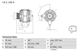 ALTERNATOR PG12.4 0 986 083 340       
