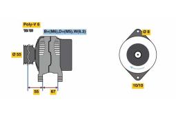 ALTERNATOR PG12.4. 0 986 080 900          BX