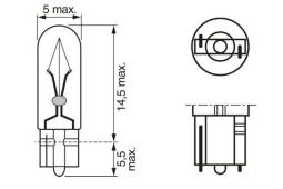 ŻARÓWKA 12V 2,3W W2x4,6d /BOSCH/ PURE   LIGHT PG2.3. 1 987 302 240