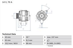 ALTERNATOR /BOSCH PROGRAM BX/ PG12.4. 0 986 038 740          BX