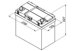 AKUMULATOR 45AH/330A P+ /238X129X227/ /BOSCH S4/ /JAPAN CIENKIE KLEMY/ BOSCH 0 092 S40 200