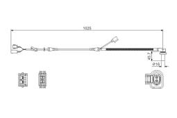 CZUJNIK ABS AUDI A4,PASSAT 97- /PRZ/ PG 1.7. 0 986 594 002