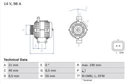 ALTERNATOR /BOSCH PROGRAM BX/ PG12.4. 0 986 042 770          BX
