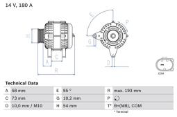 ALTERNATOR PG12.4 0 986 083 330       