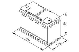 AKUMULATOR 70AH/760A P+ /278X175X195/ /AGM/ /ELEKT.W MATACH ABSORBUJąCYCH/ BOSCH 0 092 S5A 080