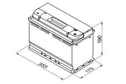 AKUMULATOR 95AH/800A P+ /353X175X190/ /BOSCH S4/ BOSCH 0 092 S40 130