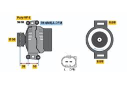 ALTERNATOR PG12.2. 0 124 615 009