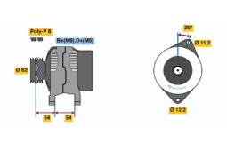 ALTERNATOR /BOSCH PROGRAM BX/ PG12.4. 0 986 040 641          BX