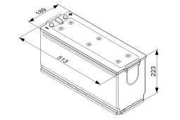 AKUMULATOR 140AH/800A L+ 513/189/223 BOSCH 0 092 T40 760