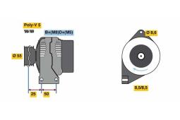 ALTERNATOR FIAT PUNTO 00- /85A/ PG12.4 0 986 049 540          BX