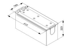 AKUMULATOR 145AH/800A L+ /513X189X223/ BOSCH 0 092 T50 750