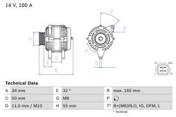 ALTERNATOR BOSCH 0 986 082 350          BX