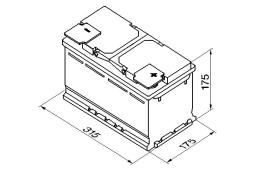 AKUMULATOR 85AH/800A P+ /315X175X175/ /BOSCH S5/ BOSCH 0 092 S50 100