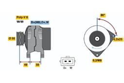 ALTERNATOR PG12.2. 0 123 320 006
