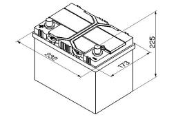 AKUMULATOR 60AH/540A L+ /232x173x225/ /BOSCH S4/ BOSCH 0 092 S40 250