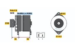 ALTERNATOR /BOSCH PROGRAM BX/ PG12.4. 0 986 039 961          BX