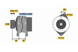 ALTERNATOR PG12.2. 0 123 510 010