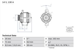 ALTERNATOR                              /BOSCH PROGRAM BX/ PG12.4. 0 986 082 070          BX