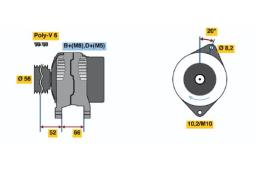 ALTERNATOR /BOSCH PROGRAM BX/ PG12.4. 0 986 038 781          BX