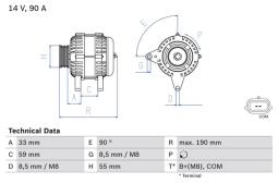 ALTERNATOR PG12.4. 0 986 046 440          BX