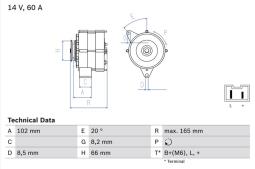 ALTERNATOR /BOSCH PROGRAM BX/ PG12.4. 0 986 034 740          BX