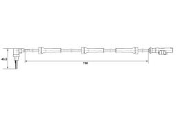 CZUJNIK ABS FIAT STILO 1,2-1,9JTD 02-   /TYŁ/ PG 1.7. 0 265 007 400