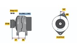 ALTERNATOR /BOSCH PROGRAM BX/ PG12.4. 0 986 045 981          BX