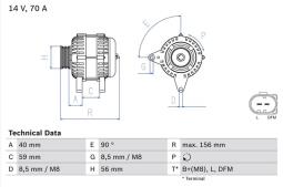 ALTERNATOR /BOSCH PROGRAM BX/ PG12.4. 0 986 041 510          BX
