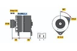 ALTERNATOR /BOSCH PROGRAM BX/ PG12.4. 0 986 042 221          BX