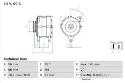 ALTERNATOR /BOSCH PROGRAM BX/ PG12.4. 0 986 037 321          BX
