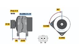 ALTERNATOR PG12.2. 0 123 510 006