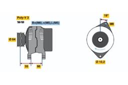 ALTERNATOR /BOSCH PROGRAM BX/ PG12.4. 0 986 041 421          BX