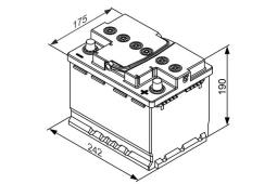 AKUMULATOR 60AH/680A P+ /242X175X195/   /AGM/ /ELEKT.W MATACH ABSORBUJĄCYCH/ BOSCH 0 092 S5A 050