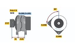 ALTERNATOR PG12.2. 0 123 510 048