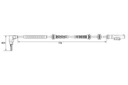 CZUJNIK ABS FIAT GRANDE PUNTO 1,2-1,9JTD05- /PRZ/ /WYCOFANY!!!/ PG 1.7. 0 265 007 671