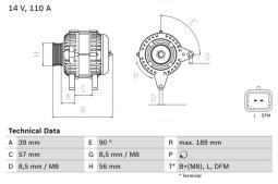 ALTERNATOR PG12.4 0 986 083 440