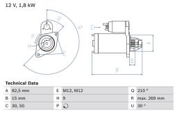 ROZRUSZNIK AUDI A4 1,9TDI 95- /BOSCH PROGRAM BX/ PG12.3. 0 986 016 240          BX