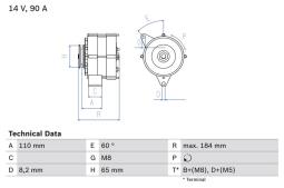 ALTERNATOR /BOSCH PROGRAM BX/ PG12.4. 0 986 033 160          BX