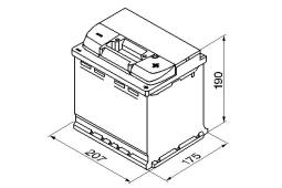AKUMULATOR 54AH/530A P+ /207X175X190/ /BOSCH S5/ BOSCH 0 092 S50 020