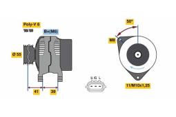 ALTERNATOR PG12.4. 0 986 049 490          BX