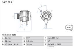 ALTERNATOR /BOSCH PROGRAM BX/ PG12.4. 0 986 044 300          BX