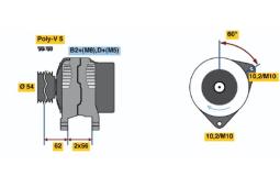 ALTERNATOR PG12.2. 0 124 225 049