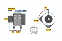ALTERNATOR PG12.4. 0 986 045 350          BX